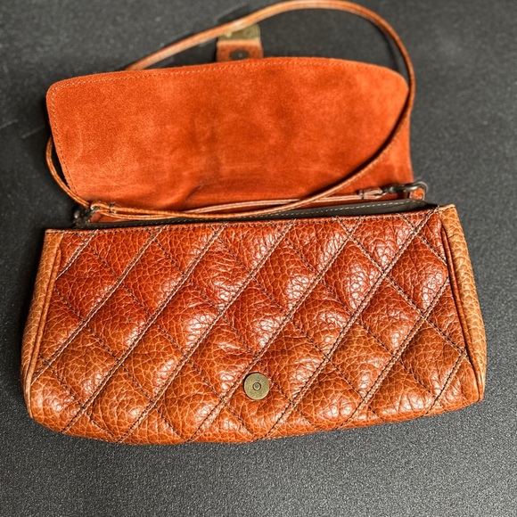 Capaccioli Y2K Orange Leather Wristlet - Picture 6 of 8